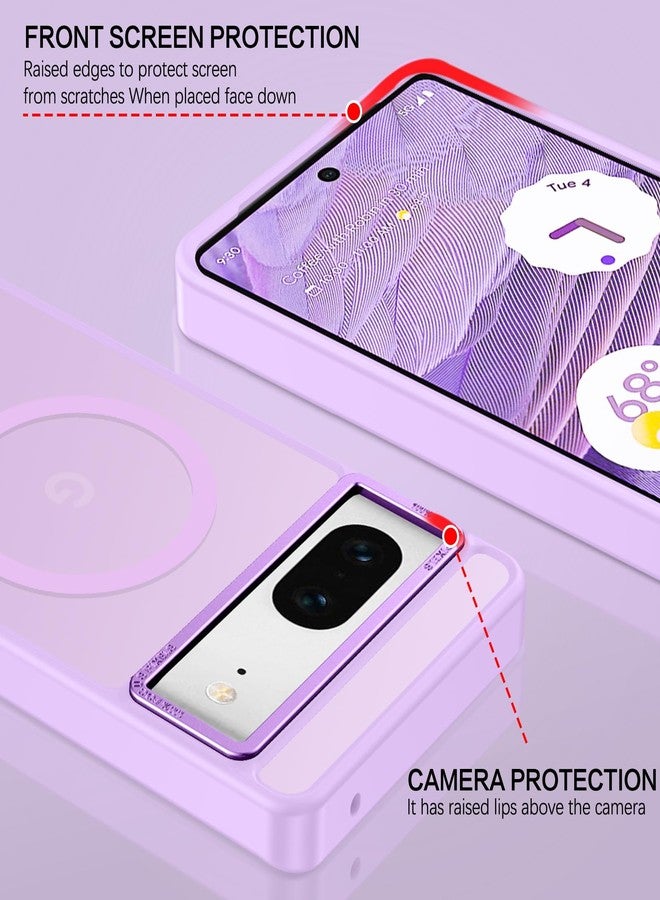 BENTOBEN for Google Pixel 7 Case [Compatible with Magsafe] Translucent Matte Magnetic Pixel 7 Case Magsafe Slim Thin Shockproof Women Men Protective Phone Cover for Google Pixel 7 6.4", Light Purple - Image 5