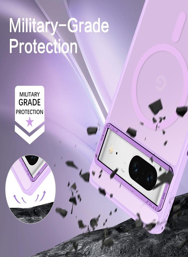 BENTOBEN for Google Pixel 7 Case [Compatible with Magsafe] Translucent Matte Magnetic Pixel 7 Case Magsafe Slim Thin Shockproof Women Men Protective Phone Cover for Google Pixel 7 6.4", Light Purple - Image 4