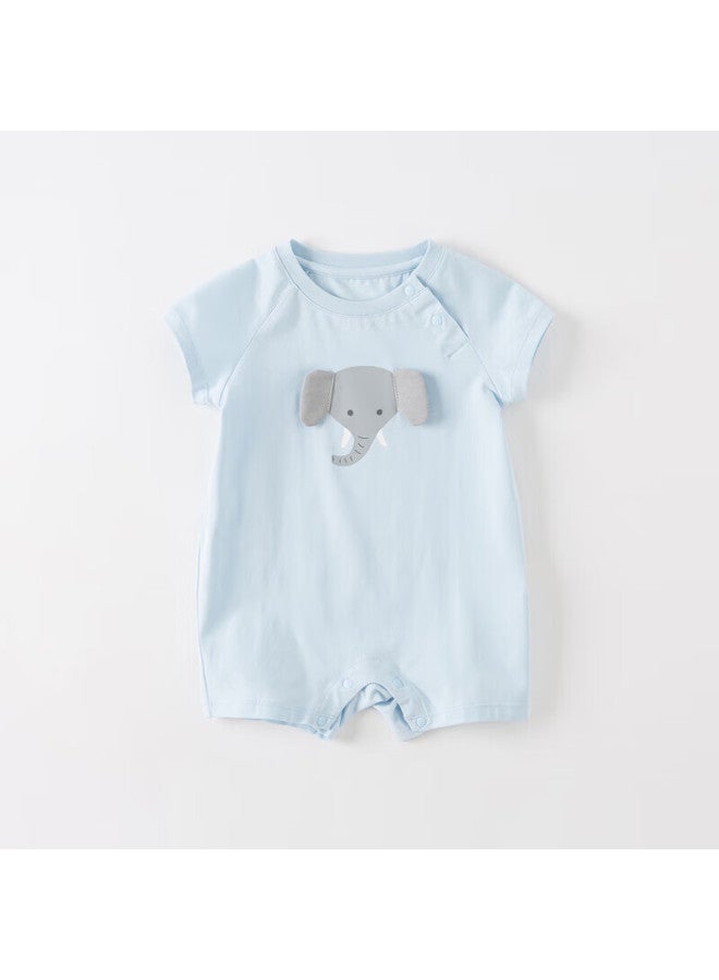 Dave & Bella Baby Summer Short Sleeve Romper Boy Crawling Suit - Image 1