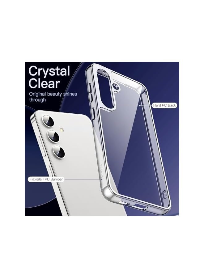 JETech Case for Galaxy S24+ / S24 Plus 5G, Non-Yellowing Shockproof Bumper Protective Phone Cover, Anti-Scratch Hard PC Back (Clear) - Image 3