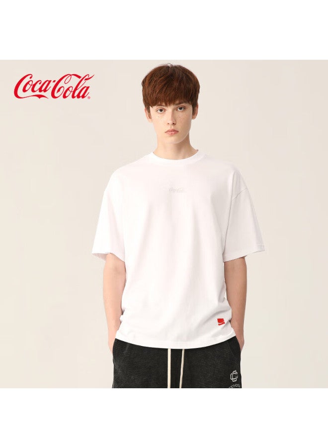 Coca-cola Short-sleeve T-shirt For Men And Women, Summer American Trendy Sports Tee Undershirt, White, 2XL - Image 3