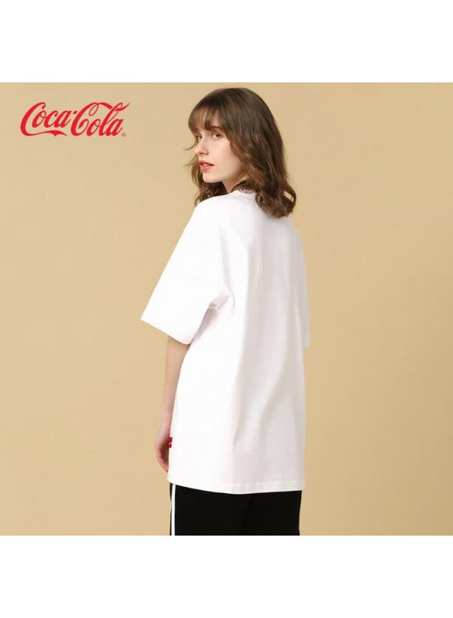 Coca-cola Short-sleeve T-shirt For Men And Women, Summer American Trendy Sports Tee Undershirt, White, 2XL - Image 4