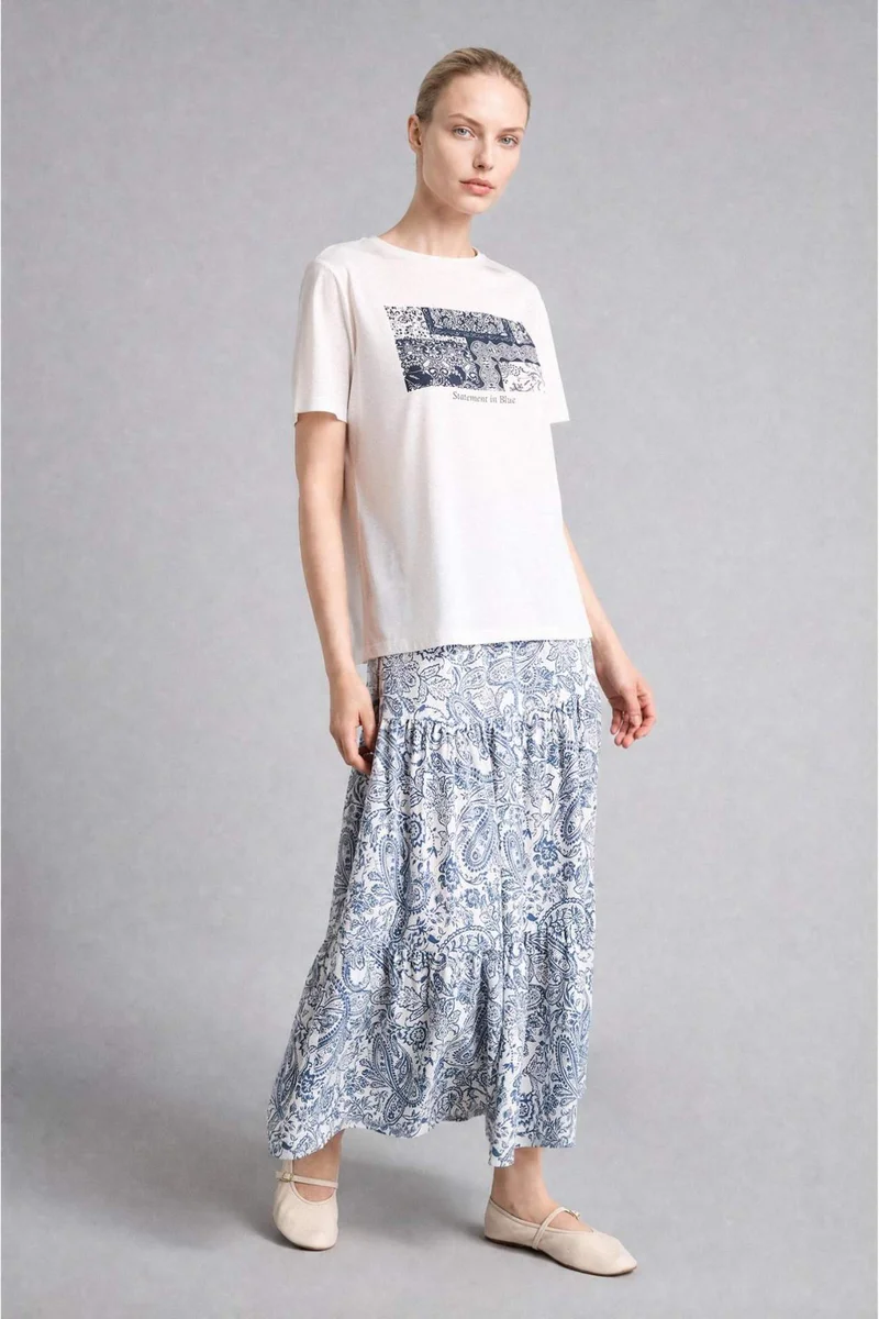 ديفاكتو Printed Skirt