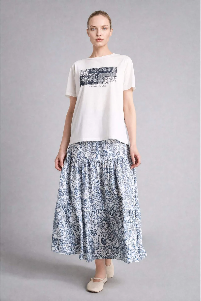 ديفاكتو Printed Skirt