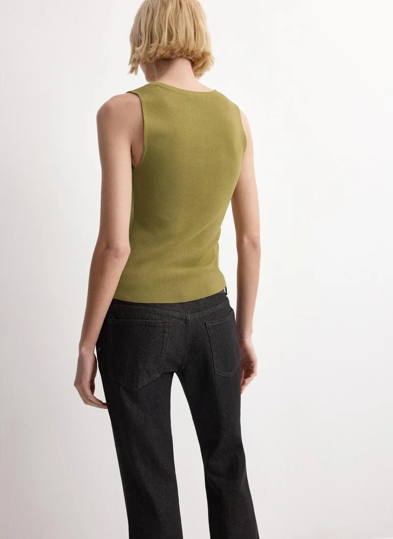 مانجو Round-neck knitted top