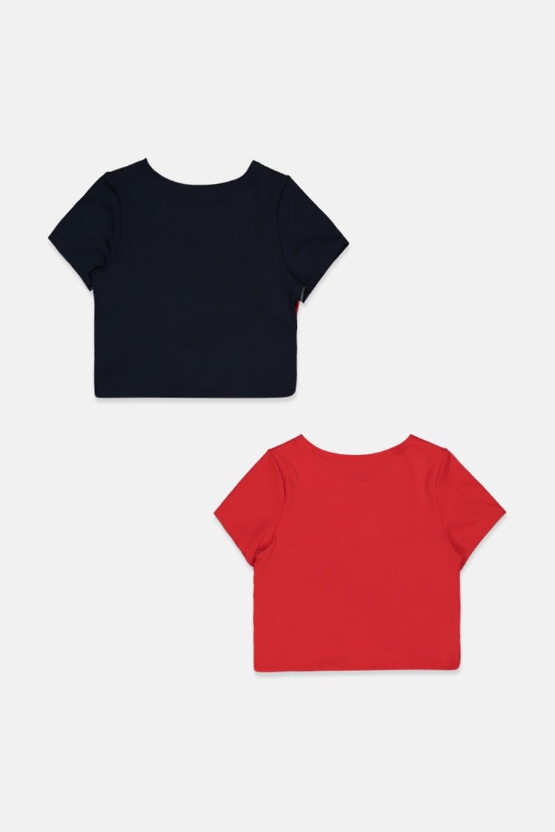 Tchibo قميص قصير الأكمام وظيفي للفتيات الأطفال 2 قطعة، متعدد الألوان - Image 2