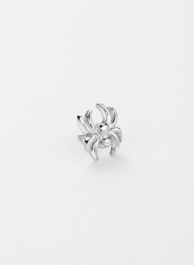FANSING Spider Labret Studs Push Pin Earrings 6mm Length Threadless Nose Stud Surgical Steel Nose Rings for Women 20g Conch Earlobe Rook Tragus Piercing Jewelry Halloween Jewelry - Image 3