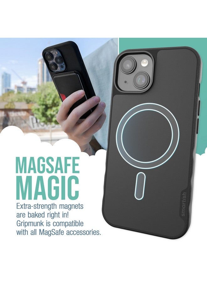 سمارتيش جراب Smartish® المغناطيسي لهاتف iPhone 15 - Gripmunk متوافق مع MagSafe [خفيف الوزن + واقي] غطاء قبضة رفيع/رفيع مع بطانة من الألياف الدقيقة لهاتف Apple iPhone 15 - Black Tie Affair - Image 2