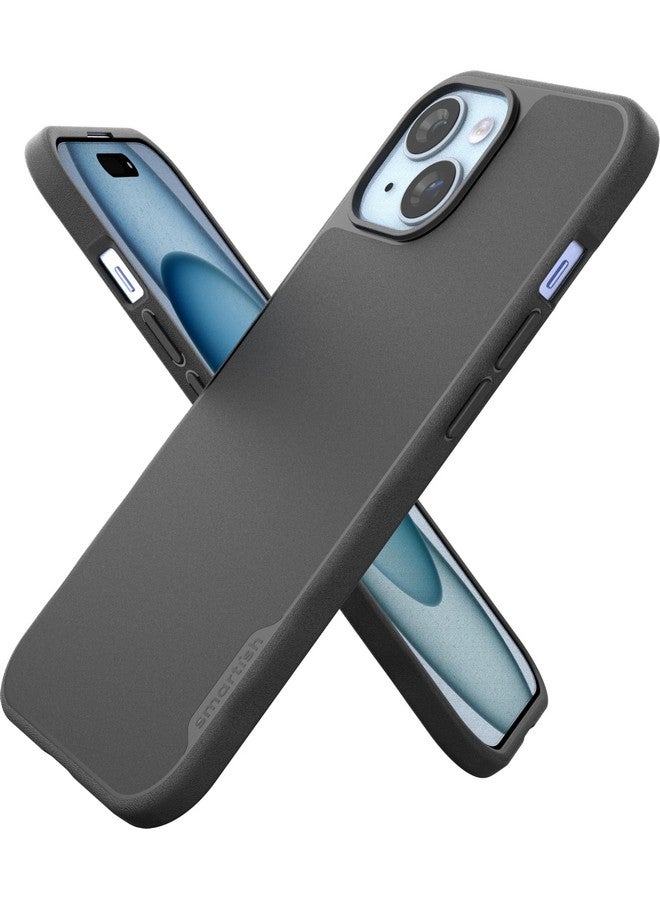 سمارتيش جراب Smartish® المغناطيسي لهاتف iPhone 15 - Gripmunk متوافق مع MagSafe [خفيف الوزن + واقي] غطاء قبضة رفيع/رفيع مع بطانة من الألياف الدقيقة لهاتف Apple iPhone 15 - Black Tie Affair - Image 1