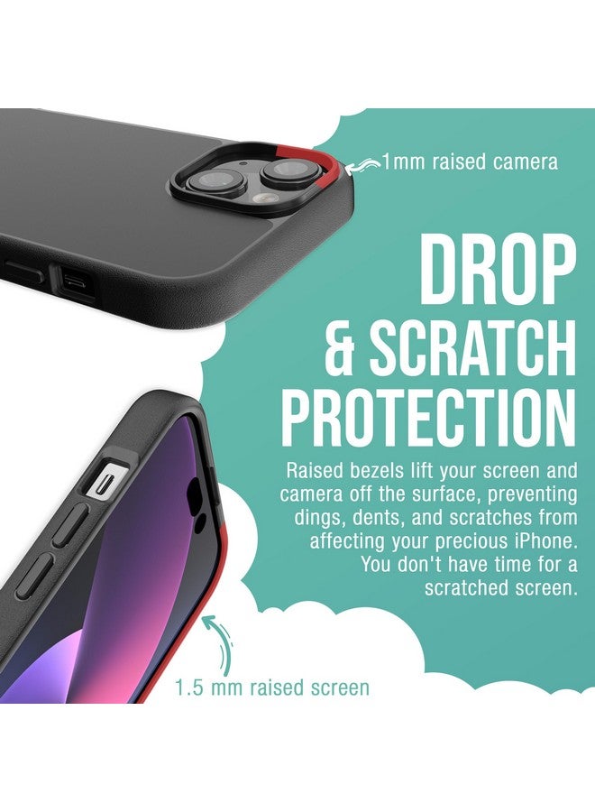 سمارتيش جراب Smartish® المغناطيسي لهاتف iPhone 15 - Gripmunk متوافق مع MagSafe [خفيف الوزن + واقي] غطاء قبضة رفيع/رفيع مع بطانة من الألياف الدقيقة لهاتف Apple iPhone 15 - Black Tie Affair - Image 4