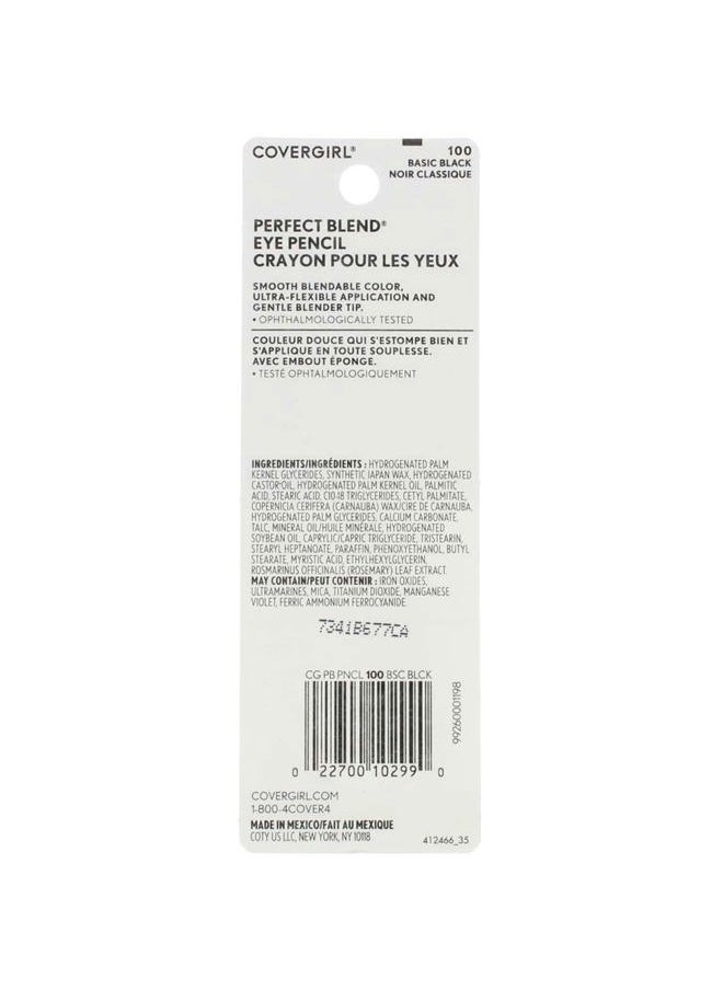 CoverGirl - CoverGirl Perfect Blend Eye Pencil, Basic Black [100], 0.03 oz (Pack of 4) - Image 1