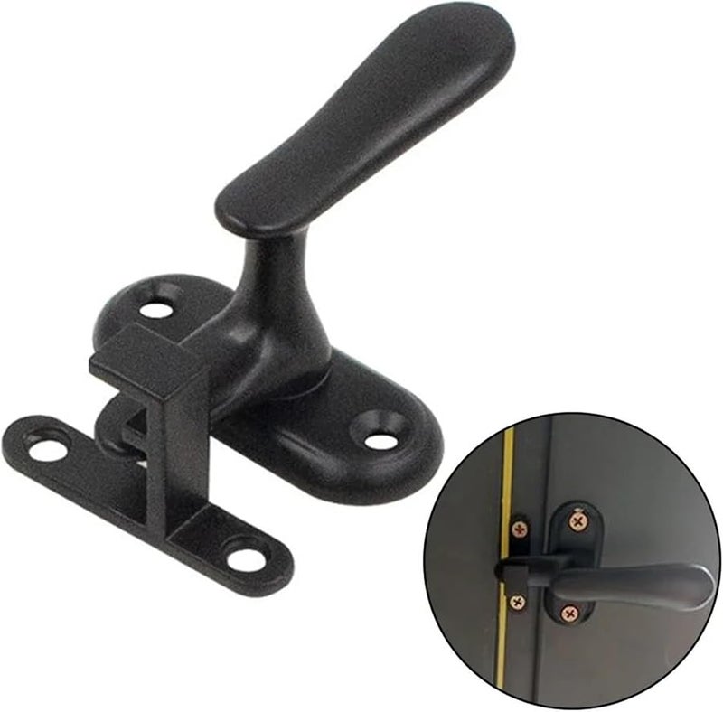 أقفال إطار النافذة 10 قطع مقبض باب صغير أسود مع فتحة بطاقة مزدوجة - Image 4