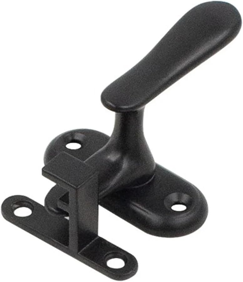 أقفال إطار النافذة 10 قطع مقبض باب صغير أسود مع فتحة بطاقة مزدوجة - Image 2