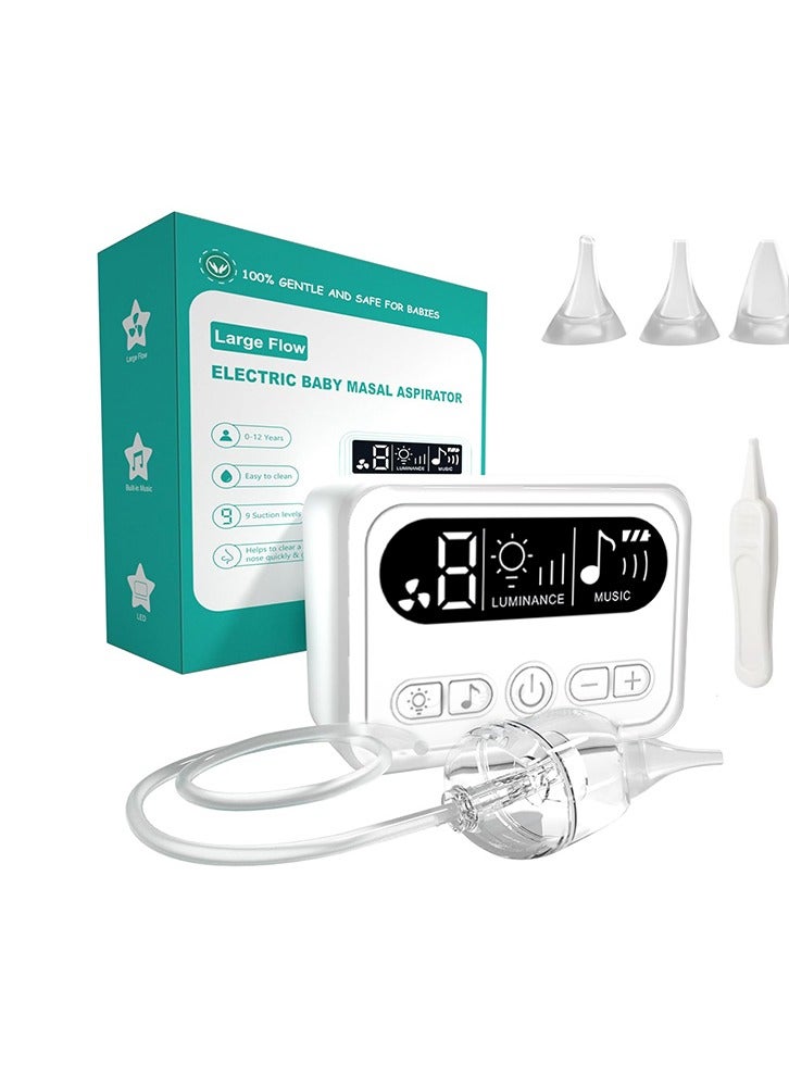 Loquat Nasal Aspirator for Baby, Hospital Grade Electric Nose Suction for Baby, Infant, Newborn, Toddler, and Kids, Rechargeable 9 Levels Nose Aspirator Remover with Music u0026 Night Light - Image 1
