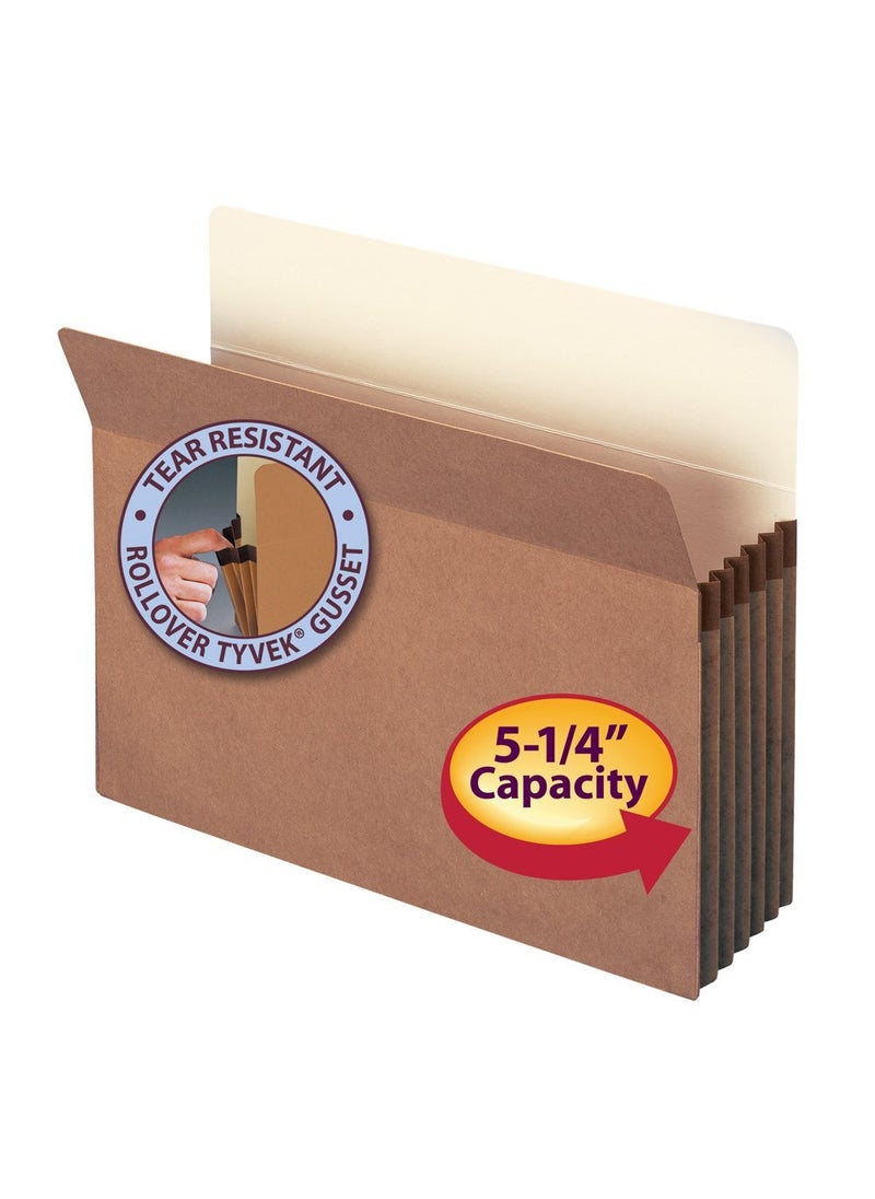 Smead Smead File Pocket StraightCut Tab 514 Expansion Letter Size Redrope 10 per Box 73234  - Image 2