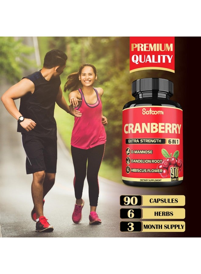 Satoomi 6in1 Cranberry Pills for Women - 3-Month Supply - 6 Herbal Ingredients Extract - 90 Veggie Capsules - Image 5
