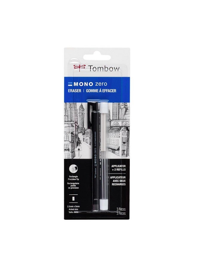 Tombow Mono Zero Eraser Value Pack, Rectangle 2.5 Mm, 1-Pack - Image 1