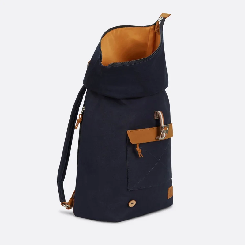 Faguo Backpack Navy & tawny cotton