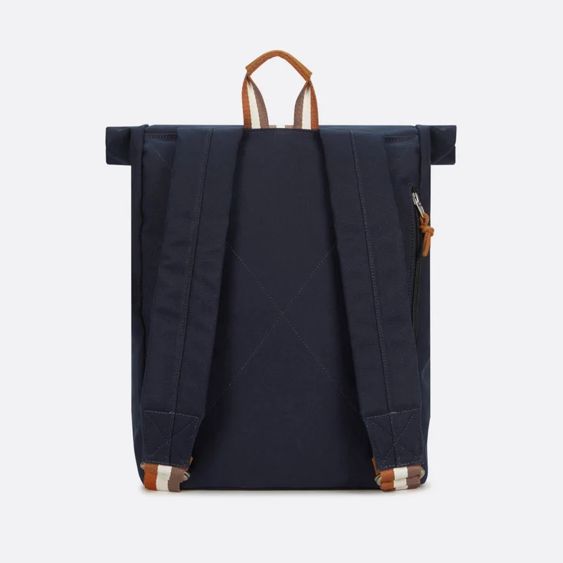 Faguo Backpack Navy & tawny cotton