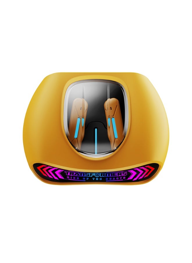 Transformers Wireless Headphones TF-T97 Bluetooth Earbuds Headsets, RGB Ambient Light, Gaming and Music Dual Mode, Bumblebee - Image 2