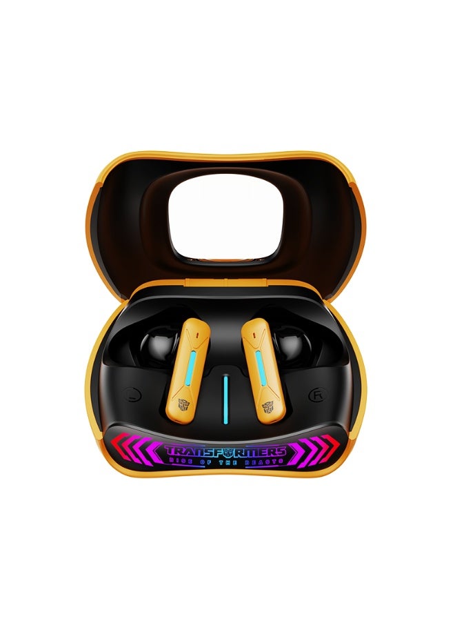 Transformers Wireless Headphones TF-T97 Bluetooth Earbuds Headsets, RGB Ambient Light, Gaming and Music Dual Mode, Bumblebee - Image 5