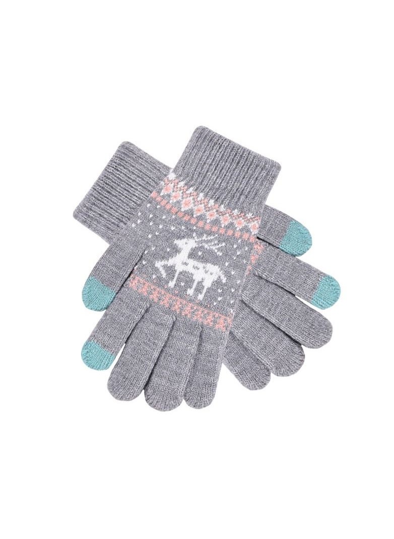 Golovejoy - Women's Warm Plush Windproof And Cold Proof Lovely Gloves - Image 1