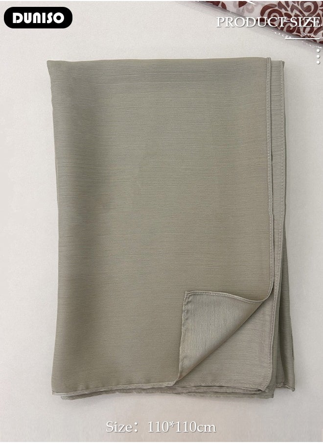 DUNISO Women's Hijab, Premium Fabric Hijab, Stylish and Comfortable Hijab Scarfs, Stretchy, Very Comfy & Good for Everyday Use, Versatile and Artistic Scarf for Women  - Image 4