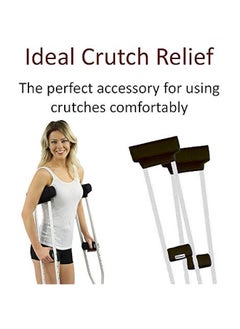 Arabest High-Quality Crutch Pad and Hand Grip Covers for Adults and Youth - Designed in the USA for Comfort, Washable and Breathable with Moisture-Wicking and Odor-Reducing Properties - Black Color.  - Image 2