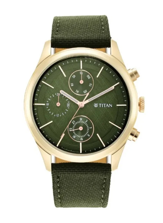 Neo Splash Green Dial Fabric Strap Watch