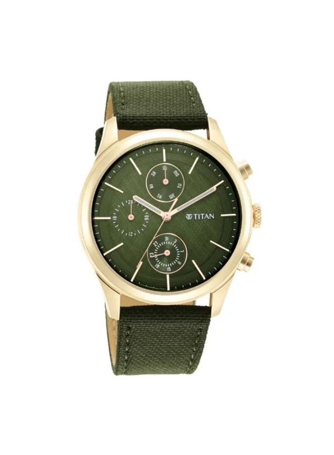 تيتان Neo Splash Green Dial Fabric Strap Watch