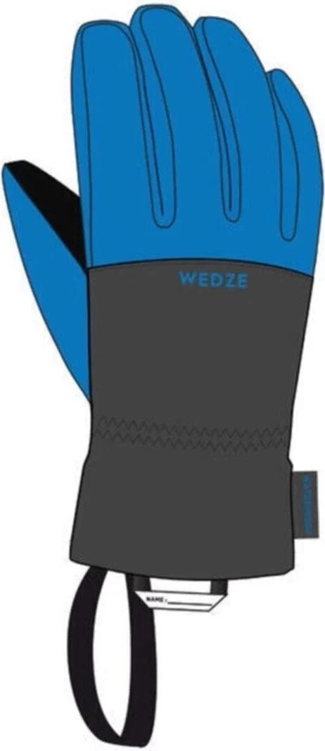 Nikadu - Children's Ski Gloves Waterproof Blue Gray Dgstr 100