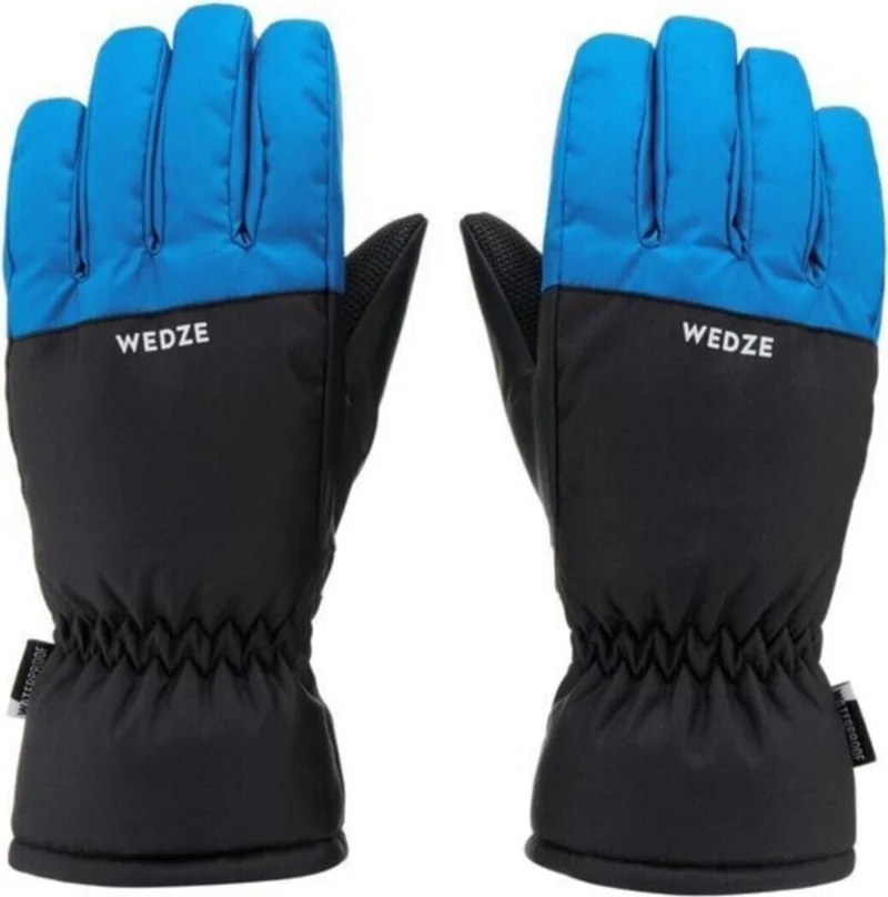 Nikadu - Children's Ski Gloves Waterproof Blue Gray Dgstr 100