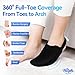 Hilph Foot Toes Ice Pack Wrap for Swelling Bunion Surgery Forefoot Cold Gel Sock with Strap for Broken Toes Injuries Gout Plantar Fasciitis Tendonitis Toe Surgery Recovery Single Black - Image 4