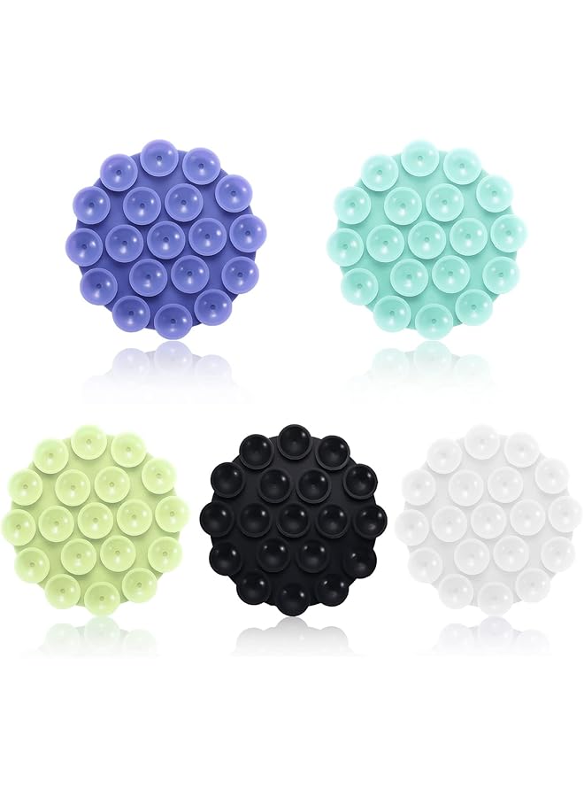 Green Tiger 5 PCS Suction Phone Case Adhesive Silicone Suction Cup Phone Holder Case for Hand Mobile Devices Mount (5 Colors) - Image 1