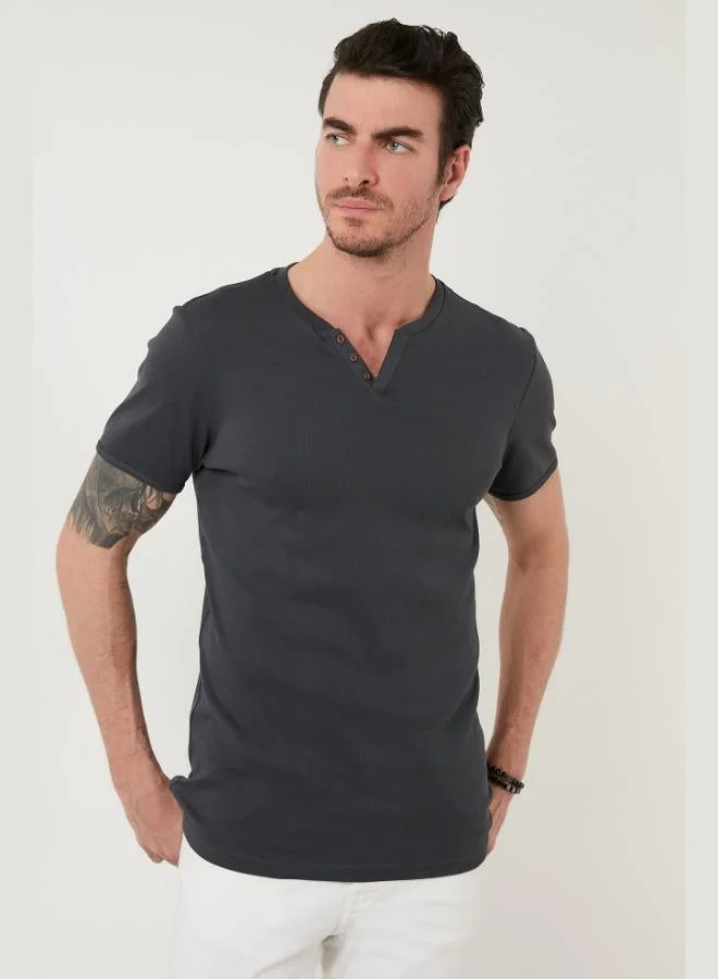 Buratti  Buratti Cotton Button Detailed Slim Fit V-Neck 3-Pack T-Shirt Men's T-SHIRT 5902122S3 for Men | Best Price UAE