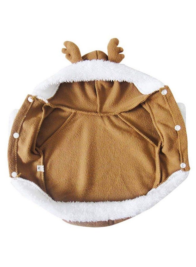 موغوكو زي رعاة البقر من موجوكو، زي رعاة البقر على شكل كلب وقط، زي رعاة البقر المضحك، ملابس صوفية دافئة بغطاء رأس لعيد الميلاد (مقاس 3XL) - Image 3