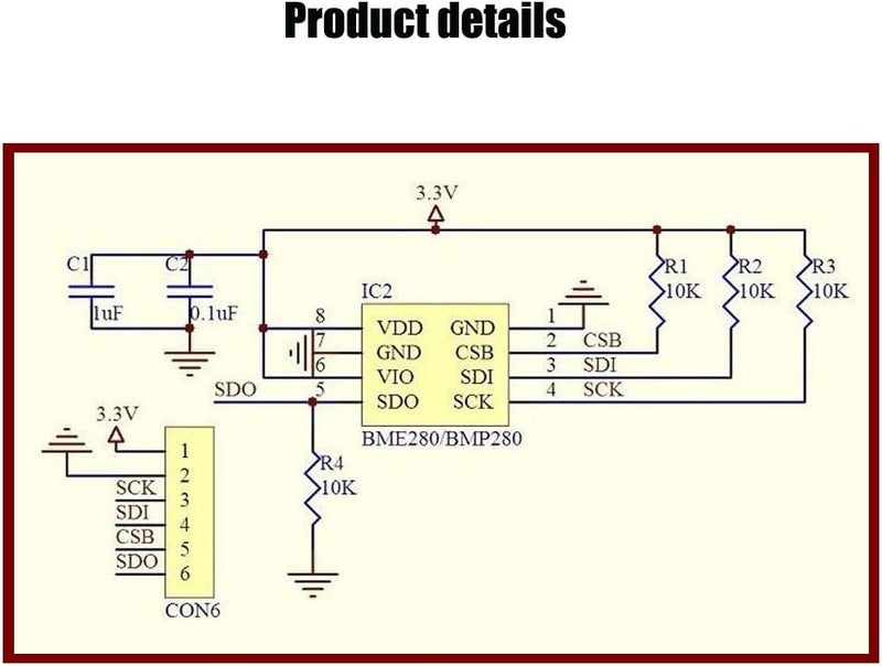 KOOBOOK 5Pcs GY-BMP280-3.3 High Precision Atmospheric Pressure Sensor Module Digital Barometric Pressure Altitude Sensor - Image 2