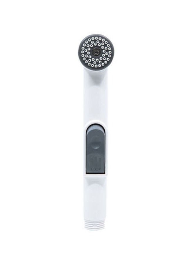 KISTENMACHER Toilet Spray Shattaf With Flexible Hose and Holder White/Silver/Grey  - Image 2