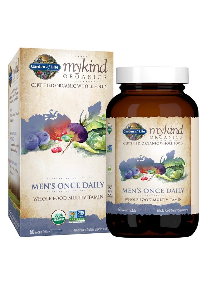 Garden of Life - Multivitamin For Men Mykind Organic Men Once Daily Whole Food Vitamin Supplement Tablets Vegan 60 Count - Image 1