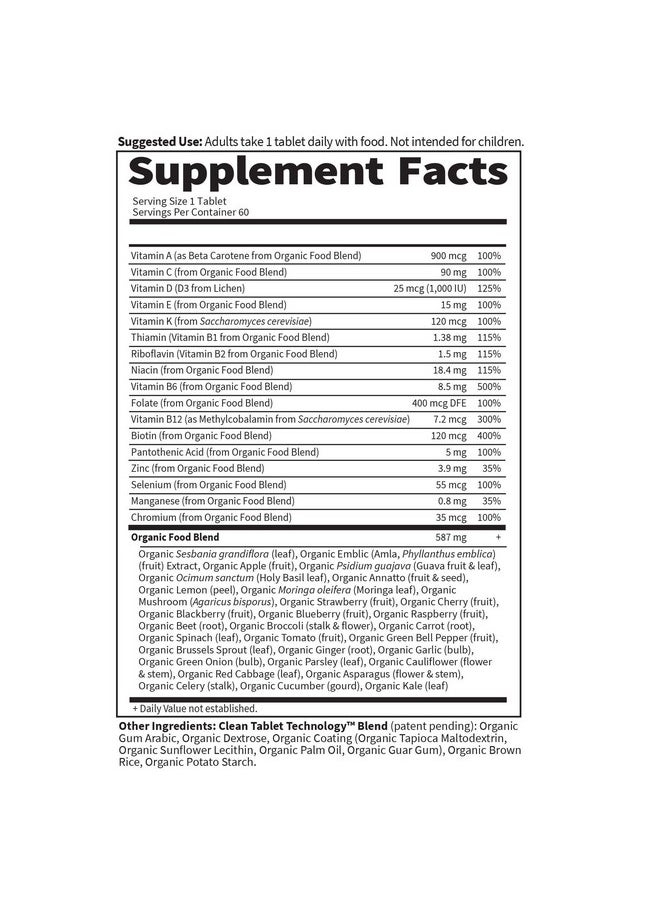 Garden of Life - Multivitamin For Men Mykind Organic Men Once Daily Whole Food Vitamin Supplement Tablets Vegan 60 Count - Image 1
