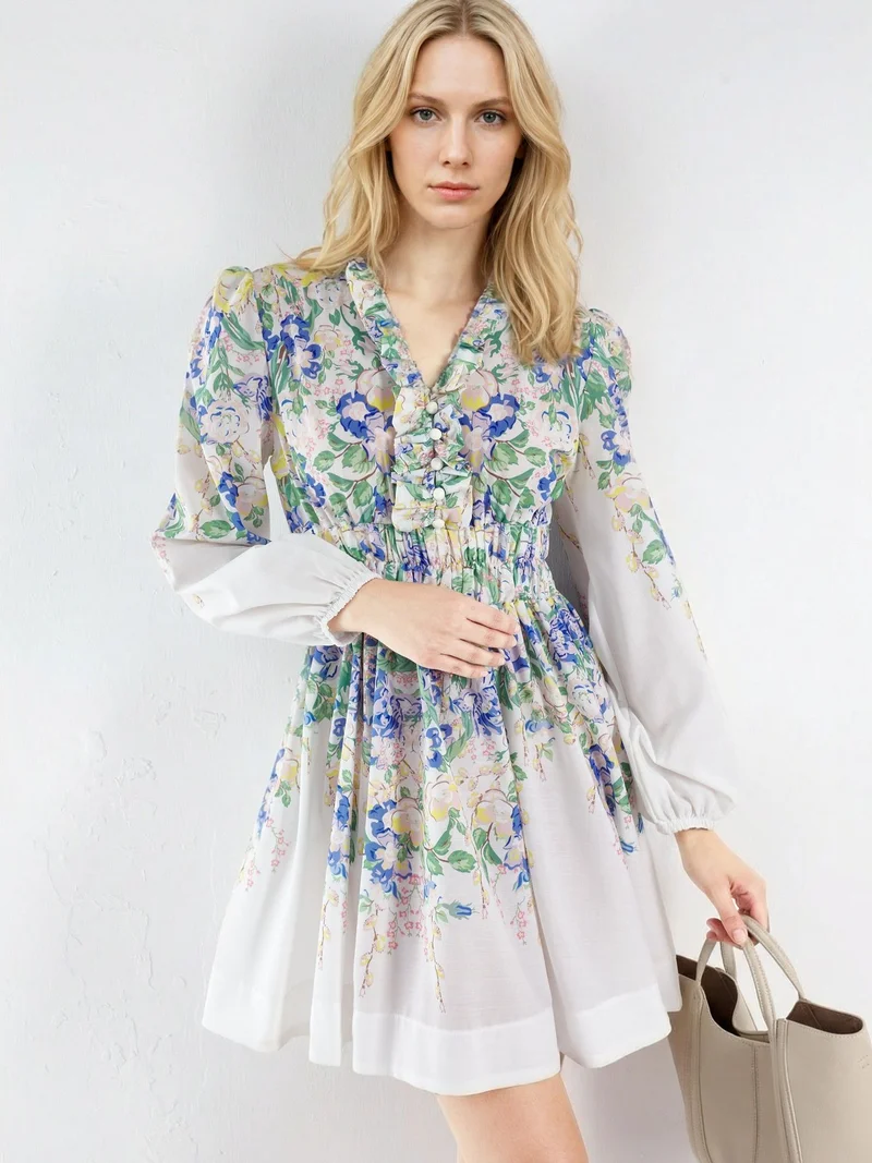Jennyfer Floral A-line Mini Dress