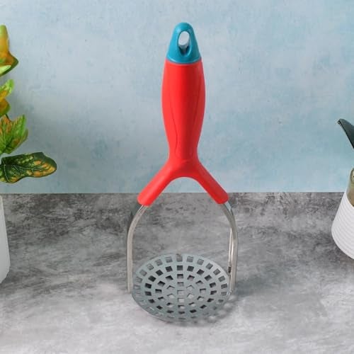 SUPERMOM Stainless Steel Potato Masher 1 Pc – Heavy Duty Professional Vegetable Masher with Comfortable Grip – Durable Mashing Crusher for Pav Bhaji, Fruits & More – Effortless Handheld Kitchen Tool - Image 3