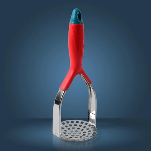 SUPERMOM Stainless Steel Potato Masher 1 Pc – Heavy Duty Professional Vegetable Masher with Comfortable Grip – Durable Mashing Crusher for Pav Bhaji, Fruits & More – Effortless Handheld Kitchen Tool - Image 1