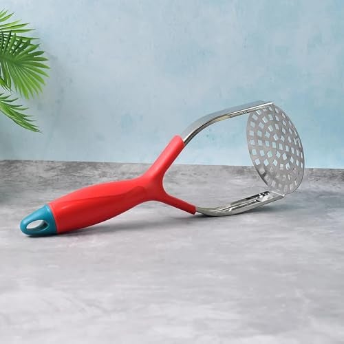 SUPERMOM Stainless Steel Potato Masher 1 Pc – Heavy Duty Professional Vegetable Masher with Comfortable Grip – Durable Mashing Crusher for Pav Bhaji, Fruits & More – Effortless Handheld Kitchen Tool - Image 2