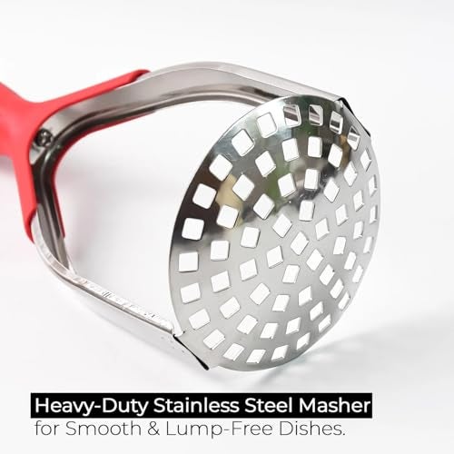 SUPERMOM Stainless Steel Potato Masher 1 Pc – Heavy Duty Professional Vegetable Masher with Comfortable Grip – Durable Mashing Crusher for Pav Bhaji, Fruits & More – Effortless Handheld Kitchen Tool - Image 5