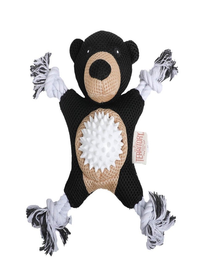 Territory 2 in 1 No Stuffing Removable Fetch Ball Tug Dog Toy for Small Medium Large Dogs, Black Bear - Image 2