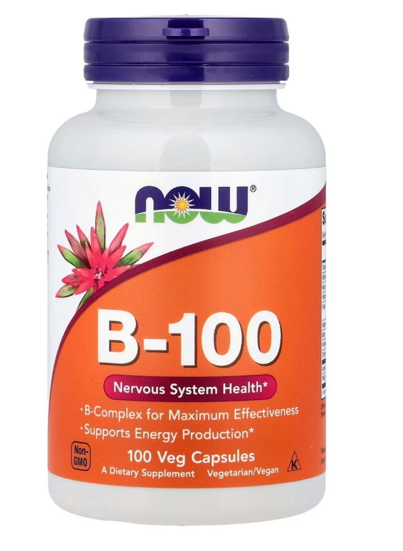 Now Vitamin B100 100 VegeCapsules - Image 1