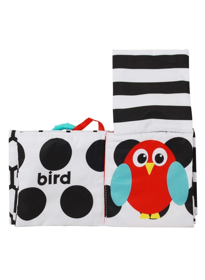 ساسي كتاب أنشطة Peek-A-Boo مع رابط قابل للتوصيل للسفر أثناء التنقل، واللعب الحسي، باللونين الأبيض والأسود، للأعمار من 0 أشهر فما فوق - Image 4