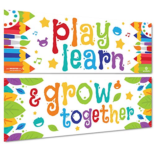 Sproutbrite Classroom Decorations - Banner and Poster for Teachers - Bulletin Board and Wall Decor for Pre School, Elementary and Middle School (Multicolor) - Image 1