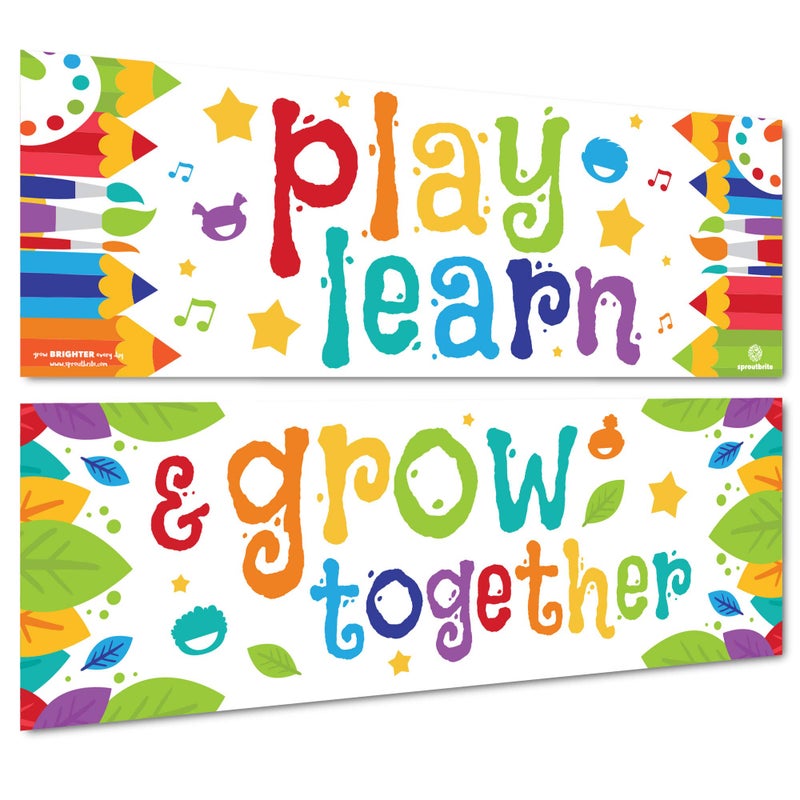 Sproutbrite Classroom Decorations - Banner and Poster for Teachers - Bulletin Board and Wall Decor for Pre School, Elementary and Middle School (Multicolor) - Image 5